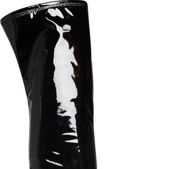 Patent leather thigh high boots - Picture 3 of 4